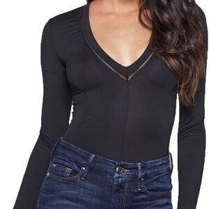 NWOT Good American Good body low down- Black Long Sleeve Bodysuit LOW DOWN BODY